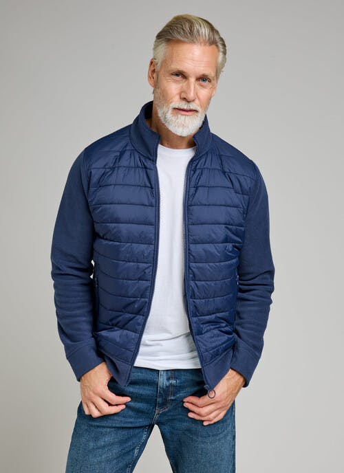Quilted Fleece Zip Up Jacket