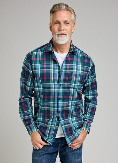 Easy Care Cotton Blend Long Sleeve Shirt