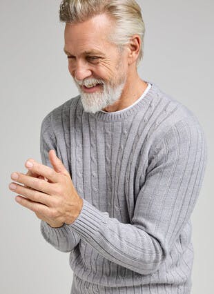 Cable Knit Crew Neck Jumper