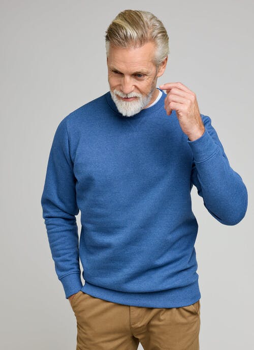 Cotton Rich Crew Neck Striped Sweatshirt