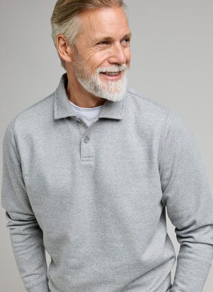 Cotton Rich Polo Neck Sweatshirt