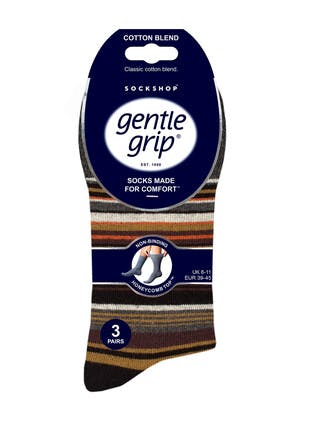 3pk Cotton Rich Stripe Socks