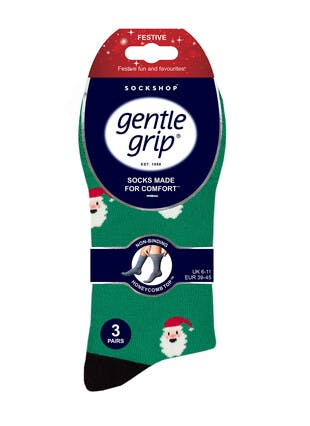 3pk Bamboo Festive Socks