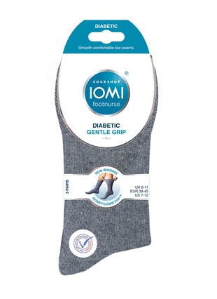 3 Pack Navy Diabetic Socks