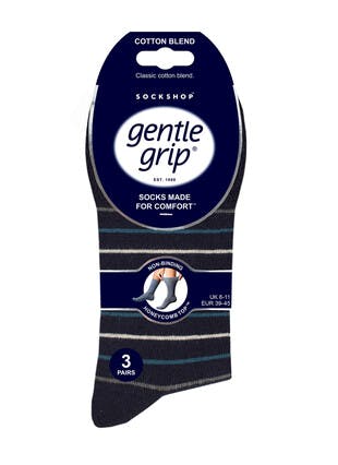 3pk Cotton Rich Stripe Socks