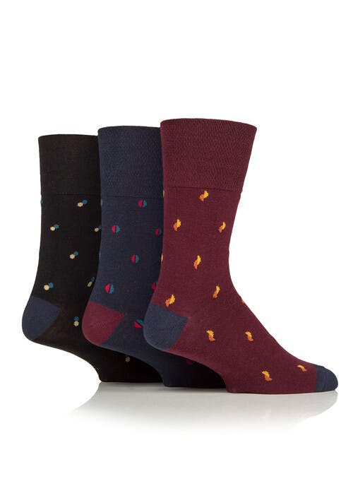 3pk Cotton Rich Stripe Pattern Socks