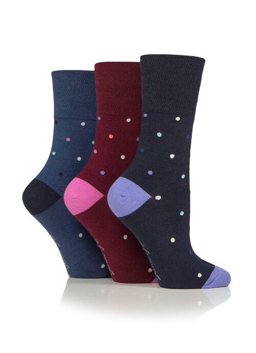 3pk  Cotton Rich Polka Dot Socks