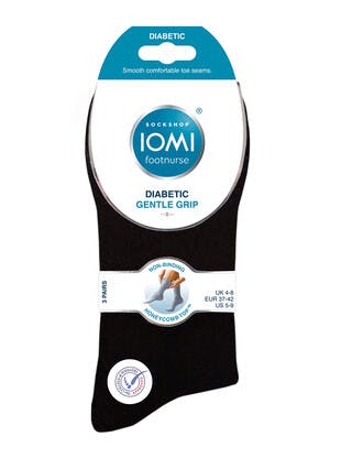3 Pack Black Diabetic Socks