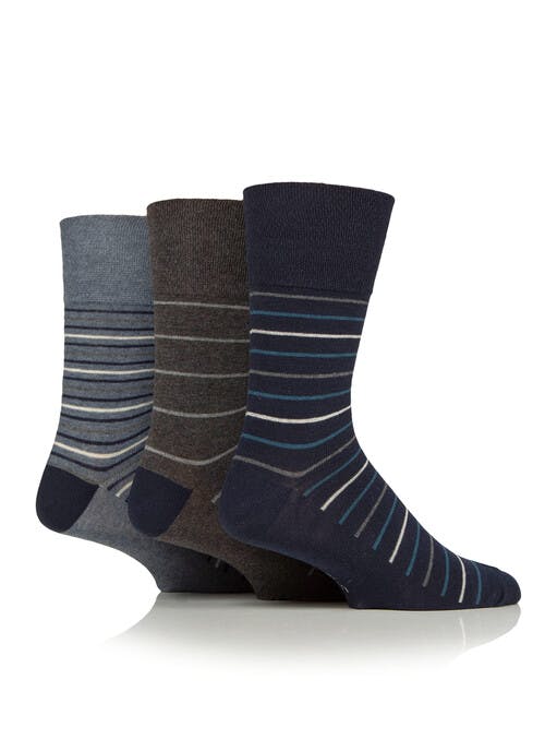 3pk Cotton Rich Stripe Socks