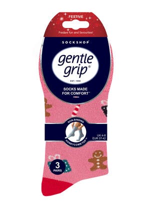 3pk  Bamboo Festive Socks 