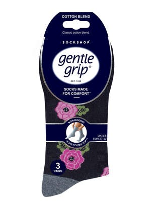 3pk Cotton Rich Floral Socks