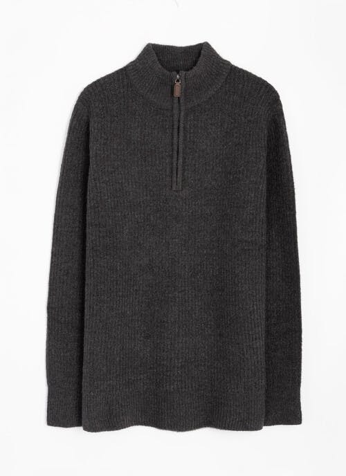 Supersoft With Wool Zip Neck Jumper