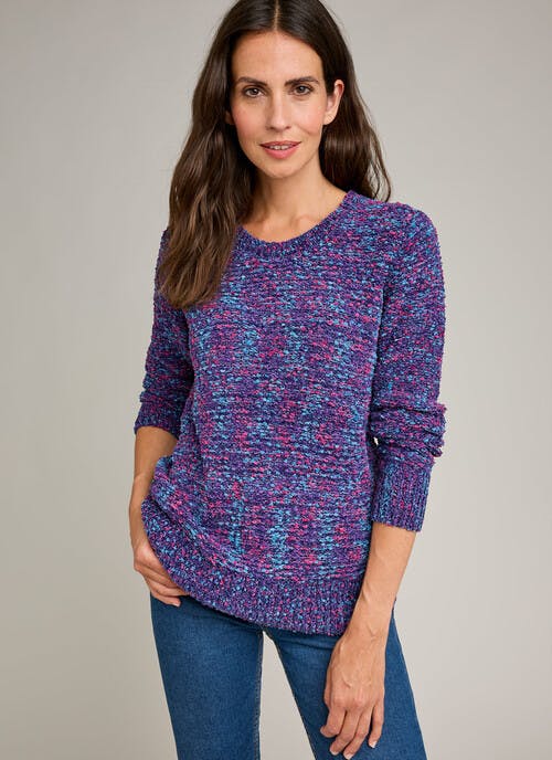 Chenille Textured Crew Neck Jumper