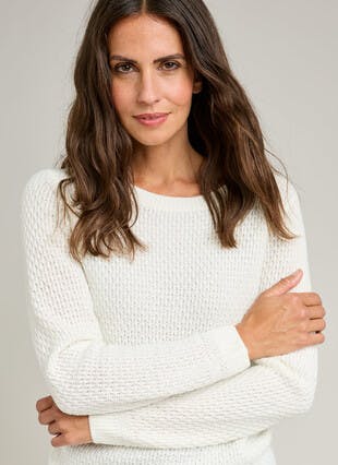 Textured Crew Neck Jumper