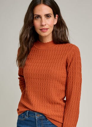Cable Knit Turtle Neck Jumper