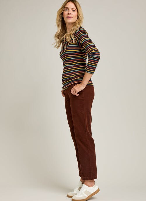 Straight Leg Pull On Cord Trouser