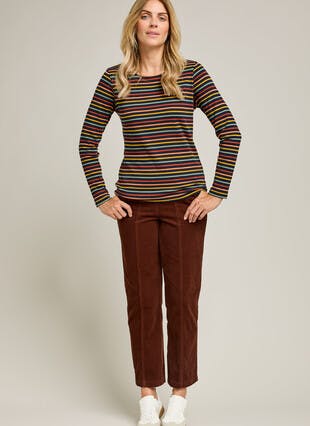 Straight Leg Pull On Cord Trouser