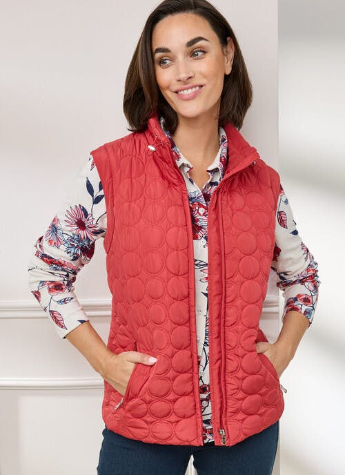  Fleece Lined Quilted Gilet