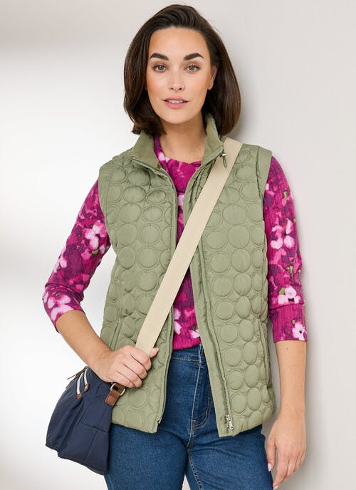  Fleece Lined Quilted Gilet