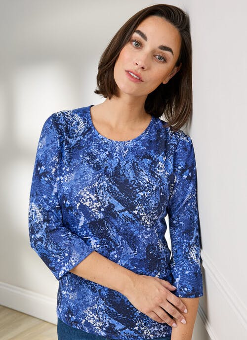 Warm Touch Jersey Print Top