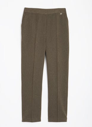 Comfort Fit Woven Herringbone Trousers