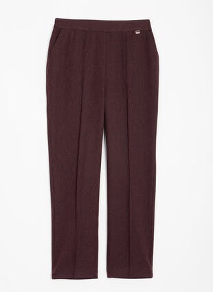 Comfort Fit Woven Herringbone Trousers