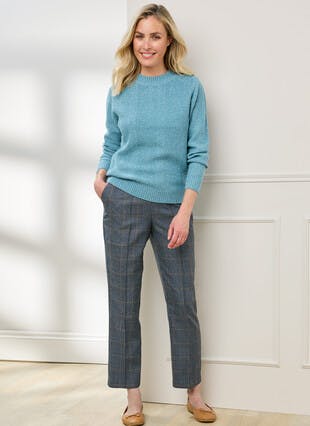 Herringbone Knit Turtle Neck Jumper