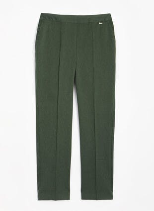 Comfort Fit Woven Herringbone Trousers
