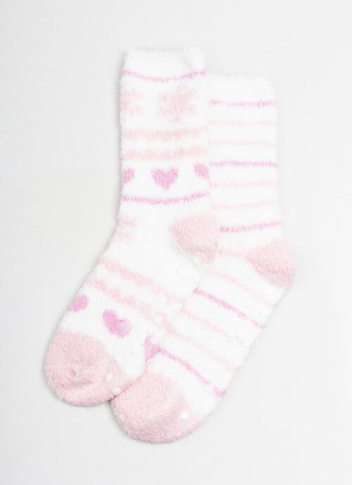 2pk  Snowflake Cosy Slipper Socks