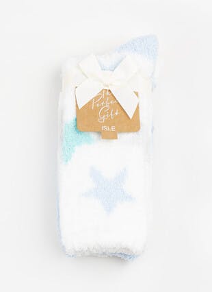 2pk  Star Cosy Slipper Socks
