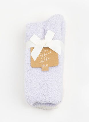 2pk Teddy Slipper Socks