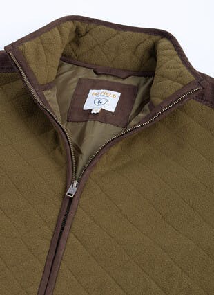 Quilted Fleece Zip Up Jacket