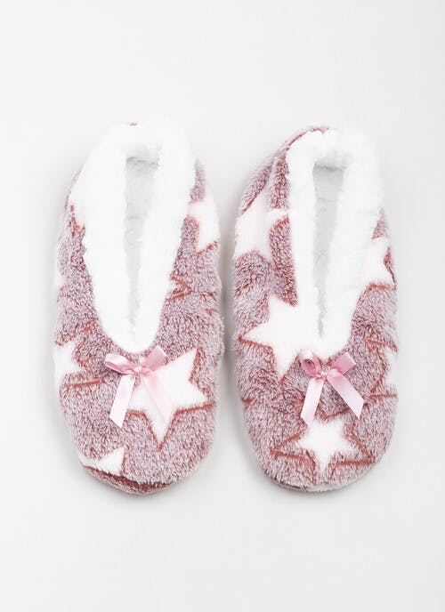 Cosy Lined Star Slipper Socks