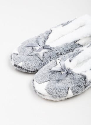 Cosy Lined Star Slipper Socks 