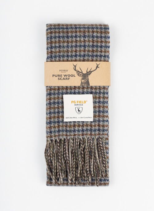 100% Wool Scarf In Houndstooth