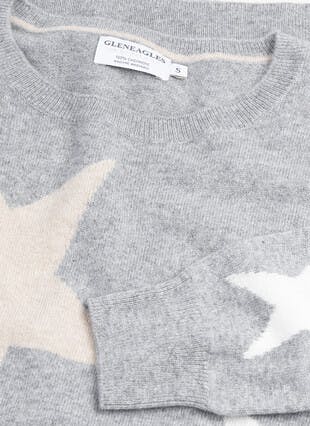 Pure Cashmere Stars Crew Neck Jumper