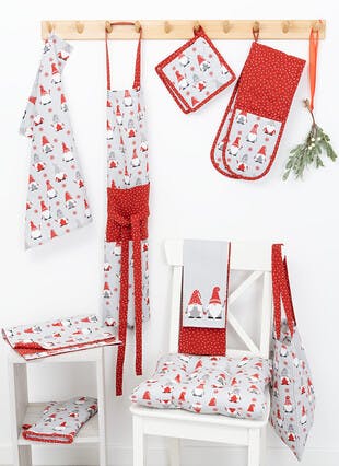 Gonks Print Cotton Grey 2-Pack Placemats