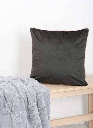 Woodland Animals Print Velvet Green Cushion