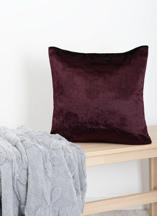 Textured Velvet Plum Cushion