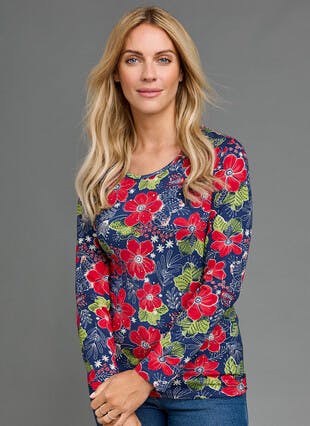 Soft Touch Thermal Embellished Top