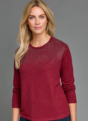 Warm Handle Sparkle Jersey Top
