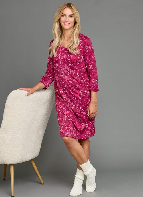 Soft Touch Thermal Printed Nightdress