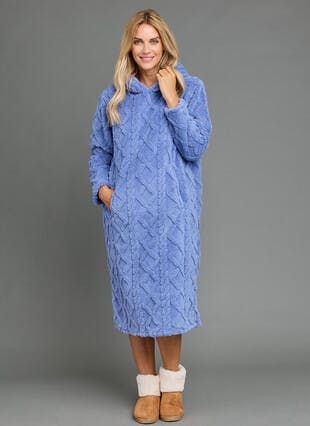 Cosy Fleece Cable Lounge Hoodie