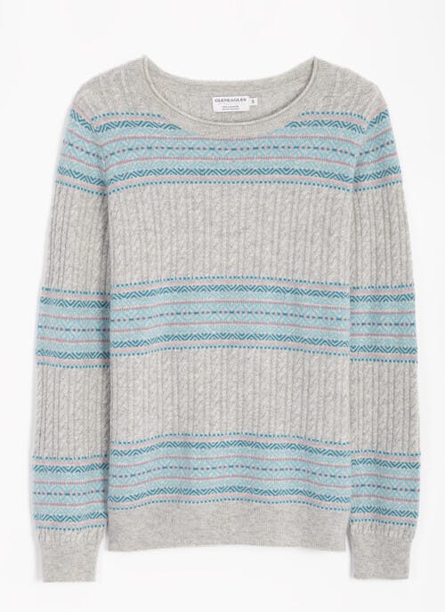 Cashmere Cable Fairisle Jumper