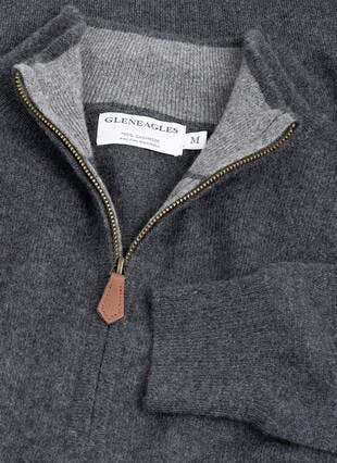 Pure Cashmere Half Zip Jumper