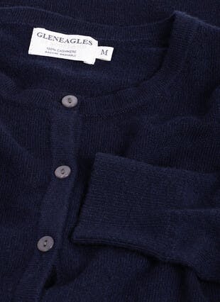 Pure Cashmere Classic Crew Neck Cardigan