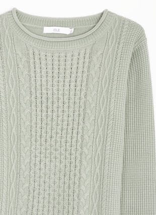 Textured Crew Neck Jumper