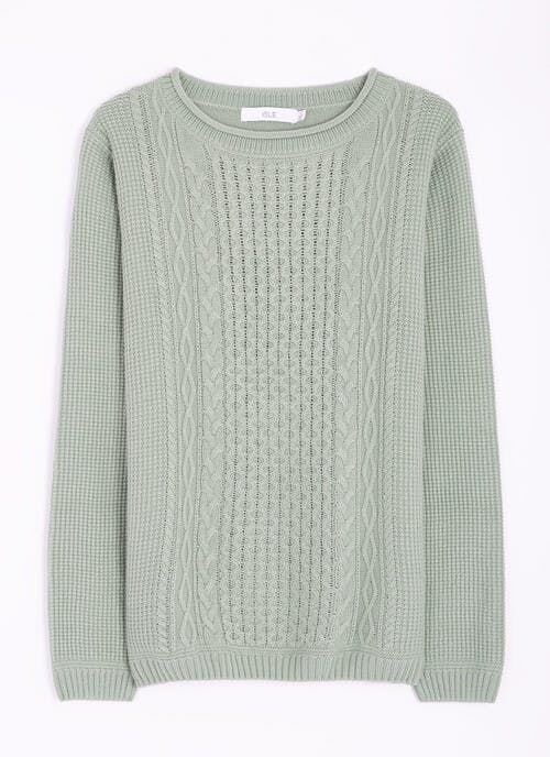 Textured Crew Neck Jumper