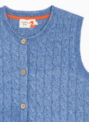 Wool Blend Cable Waistcoat