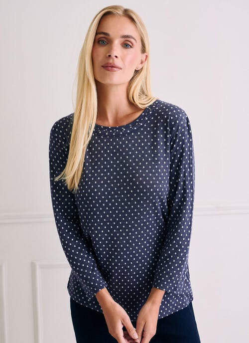 Jersey Jacquard Spot Top